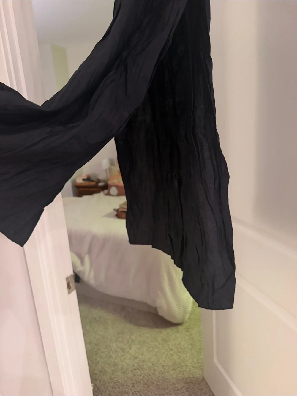NWT J.Crew Crinkled Drawstring Midi Skirt in Black